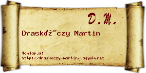 Draskóczy Martin névjegykártya