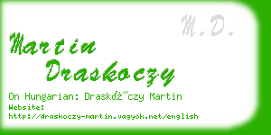 martin draskoczy business card